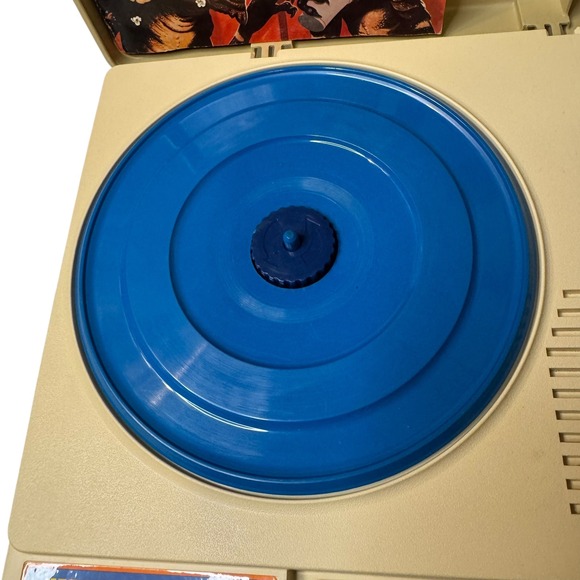 Vtg 1978 Fisher Price Blue 825 Kids Record Player Phonograph Turntable Gremlins - Picture 4 of 8